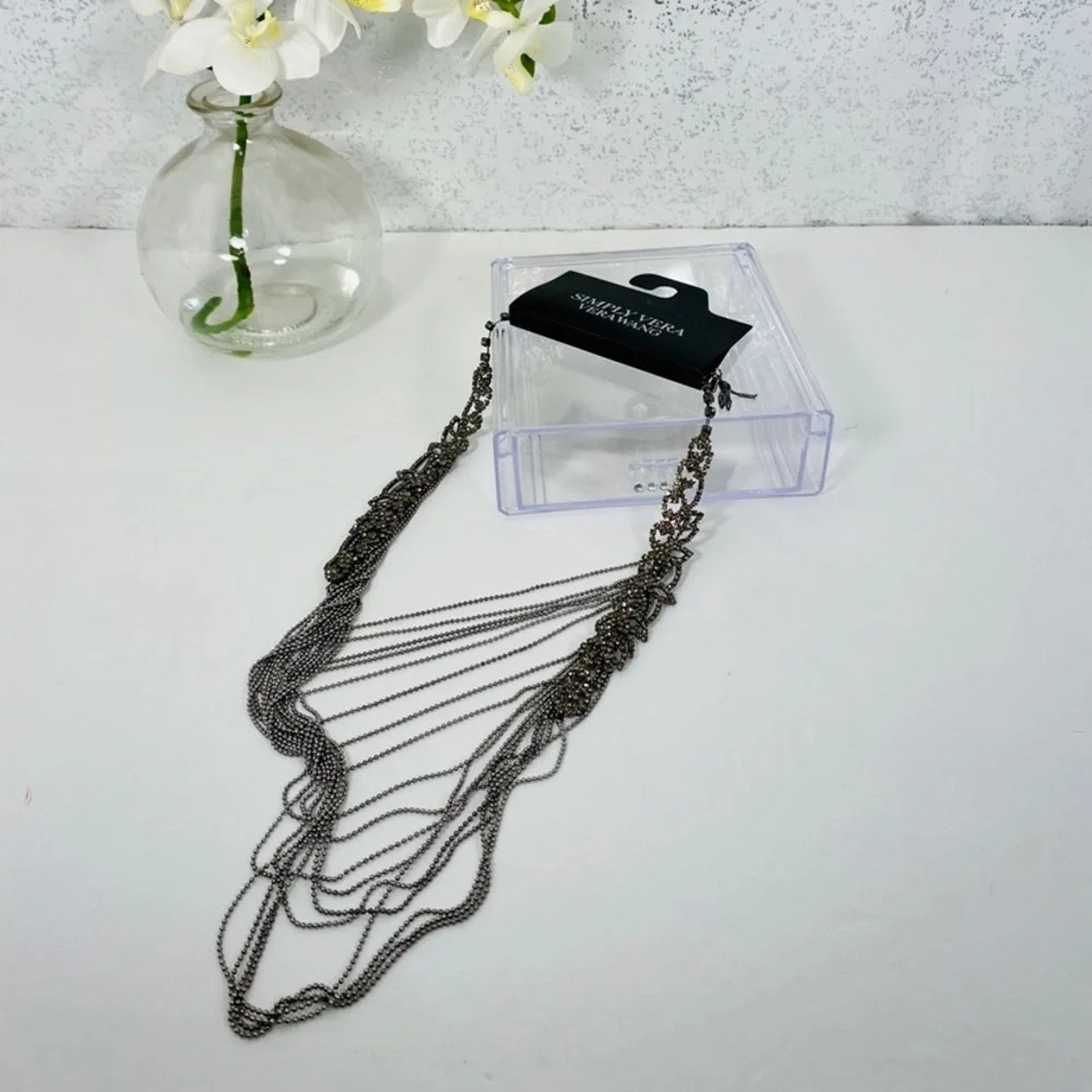 🆕Simply Vera Vera Wang Crystal and Chain Necklace